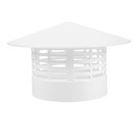 NULYLU Chapeau de Ventilation Extérieur Rond en Pvc Blanc 110 Mm, Couvercle Anti-pluie et Anti-vent de Champignon, Protection pour Conduit de Cheminée Isolation, Installation sans Outil