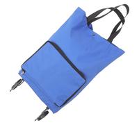 NULYLU Chariot de Courses Pliable en Tissu Oxford Bleu avec Grosse Capacité et Roues, Fourre-Tout Courses Portable pour Pique-niques et Randonnée