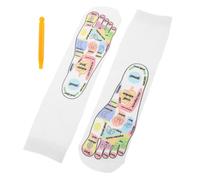 NULYLU Chaussettes Acupression Coton Respirant avec Bâton de Massage Fatigue Plantaire et Stimulation des Méridiens pour Quotidien