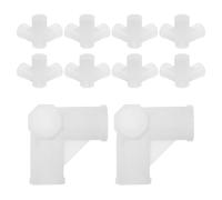 NULYLU Connecteur en T Fixation Robuste et Polyvalente pour Tringle de Placard 3 Voies Lot de 10 Pièces en Plastique Blanc pour Armoire et Organiseur à Chaussures