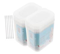 NULYLU Cotons-Tiges pour Soins des Bébés 400 Pièces Embouts Ronds Doubles Nettoyage Oreille et Nez Usage Multiple en Lot Blanc