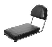 NULYLU Coussin Arrière Vélo en Cuir Noir avec Siège Arrière Confortable et Sécurisé pour Vélo de Montagne, Accessoire pour Balade et Randonnée