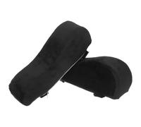 NULYLU Coussin D’accoudoir Mémoire de Forme Noir, Lot de 2, Housse Amovible et Respirante, Épais et Ergonomique pour Chaise de Bureau, Siège Gaming et Fauteuil Roulant, Protection