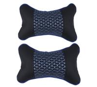 NULYLU Coussin Lombaire Ergonomique en Cuir Synthétique et Coton PP, Oreiller de Soutien Tête et Taille pour Siège Passager, Confort pour Conduite, Lot de 1 Paire