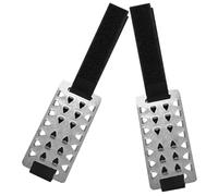 NULYLU Crampons Offrant de Randonnée Chaussures pour Antidérapants en Acier Inoxydable 26 Dents Fixation Sticker Noir, Pliables Un Grip pour Camping et Running