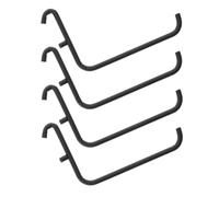 NULYLU Crochets en Fer Noir Support Mural Polyvalent et Gain de Place Lot de 4 pour Panneau Perforé pour Atelier ou École