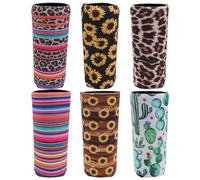 NULYLU de Canette Confortable Lot de 6 Manchons en Néoprène pour Canettes de Bière 330ml pour Activités en Plein Air et Pique-