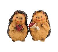 NULYLU Décoration Artisanale en Résine Jaune, Ornement Hérisson Créatif Unique, Lot de 2 Pièces pour Bureau ou Restaurant, Finition Soignée et Design Original