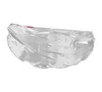 NULYLU Drapeaux de Danse D'église Double Face en Polyester Argenté avec Tige Extensible en Acier Inoxydable, Forme Demi-cercle, Légers et Faciles à Manipuler pour Performances Scéniques