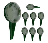 NULYLU Ensemble de 8 Outils de Jardinage à Main Verts en Plastique avec 5 Niveaux Réglables pour Semer Différentes Tailles de Graines, pour Jardinage et Aménagement Paysager