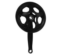 NULYLU Ensemble de Manivelle et Double de Chaîne en Acier Carbone Noir Plateau 36 Dents Améliorée et Conduite Fluide pour Vélo de Montagne et Vélo de Route