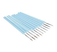 NULYLU Ensemble de Pinceaux pour Détails Fins 11 Pièces en Fer et Poils Souples, Multi-usage et Sûr pour Peinture à L'huile et Miniature, pour Artistes