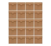 NULYLU Enveloppes Carrées Lot de 20 Usage Polyvalent en Papier Kraft Robuste et Résistant la Déchirure Format 20x20 Cm pour Invitations et Cartes Postales