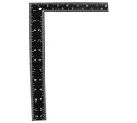 NULYLU Équerre de Menuiserie en Acier Noir, Règle à Dessin Multifonction pour Travail du Cuir, Outil Carré Précis 20 Cm, Résistant la Déformation, pour Marquage et Traçage Cuir