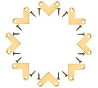 NULYLU Équerres d'angle en Cuivre L 90 Degrés pour Renforcement Solide, 8 Pièces avec Vis, Profil Plat Minimaliste pour Cadres en Bois et Lits, Projets DIY Maison