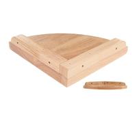 NULYLU Étagère D’Angle Murale en Chêne Blanc 18 Cm Support de Rangement D’éventail, Imperméable et Écologique, Cuisine, Chambre et Salon, Finition Arrondie Sécurisée