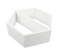 NULYLU Étagère Murale et Lisse Hexagonale de Rangement en Bois Blanc, Design Créatif Support Décoratif pour Pots de Fleurs et Mini Objets, Cuisine