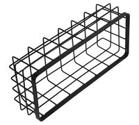NULYLU Étagère Murale Grosse Capacité Rectangulaire en Fer Noir et Prévention la Chute des Objets, Design Simple et Contemporain pour Salle de Bain