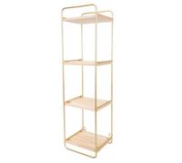 NULYLU Étagère Murale sans Perforation en Métal et Bois, Rangement Multi-Niveaux pour Tasses et Objets Quotidiens, Décoration Murale pour Salon et Chambre