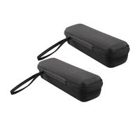 NULYLU Étui de Protection pour Microphone en Eva Noir 2 Pièces avec Séparation Intérieure et Fermeture Éclair pour Rangement Polyvalent en Voyage ou Studio