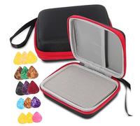 NULYLU Étui De Rangement pour Médiators De Guitare Rigide avec Paquet De Transport Léger 15 Médiators Solide Couleurs Assorties Accessoire Guitare Pratique pour Organisation Et Protection