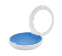 NULYLU Étui Porte-retenue Transparent avec Miroir, Boîte de Rangement Portable pour Appareil Dentaire, Protection Anti-poussière, Taille Compacte, pour Voyages et Petits Accessoires,