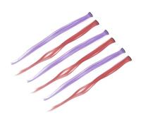 NULYLU Extensions de Cheveux Colorés à Clips 6 Pièces en Soie Haute Température, Facile à Fixer et Retirer, Accessoires Pratiques pour Coiffure Quotidienne et Présents