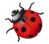 NULYLU Fer Décoration Murale Coccinelle, pour Jardin et Clôtures | 1 Pièce, Effet Peint à Main, Aspect Réaliste, Décor Extérieur, Gain de Place