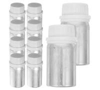 NULYLU Flacons aluminium 50 ml 10 pièces avec bouchon à vis résistants à la corrosion pour échantillons chimiques et usage en recherche