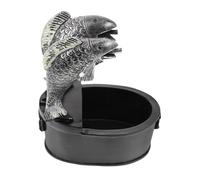 NULYLU Fontaine d'eau Extérieure en Résine Noire 12X9X6 CM Décoration de Salon Vase Hydroponique Circulation d'eau pour Balcon ou Près de Piscine