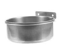 NULYLU Gamelle Suspendue en Acier Inoxydable 12x5 Cm pour Chien en Cage Fixation à Vis, Bol De Caisse Robuste pour Animaux, Mangeoire Antidébordement Adaptée Aux Cages Et Enclos