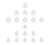 NULYLU Godets à Pigments en Silicone Réutilisables, Tasses à Tatouages U-forme Petit et Moyen, Lot de 200 Pièces Blanches, Conteneurs D'encre pour Microblading et Tatouage Professionnel