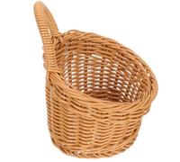 NULYLU Grand Panier Tressé en Plastique Cuisine, Panier Suspendu Mural Pratique et Élégant pour Rangement D'épices et Pains, Décoration Murale Moderne pour Restaurant ou Réutilisable