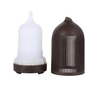 NULYLU Humidificateur D'arômes USB 5v Mini 150 Ml en Bois Foncé Lumière LED Colorée, Diffuseur D'aromathérapie Portable et Veilleuse pour Bureau, Chambre et Maison