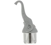 NULYLU Infuseur à Thé Créatif en Acier Inoxydable et Silicone, Filtre à Thé D’éléphant Gris, Passoire Fine pour Feuilles Moyennes à Grandes, Accessoire Pratique pour Infusion Maison