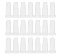 NULYLU Inserts de Douille Plastique pour roulettes de Meubles - Manchon de Tige Ronde Blanc 33 X 16 Mm - 50 Pièces - Remplacement pour roulettes de Lits Bébé et Chaises - Protection Sol