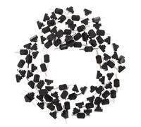 NULYLU Interrupteur à Bouton-poussoir Mini Bouton en Plastique et Métal Autobloquant 100 Pièces Fonction de Verrouillage pour Lampe Torche LED pour Accessoires Électroniques DIY