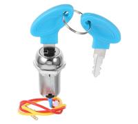 NULYLU Interrupteur D'allumage Remplacement de Clé 2 Fils pour Scooter Électrique et Véhicule, en Fer et Caoutchouc, Diamètre de Serrure 2 Cm, Longueur de Fil 20 Cm, Solution Fiable