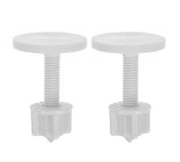 NULYLU Kit de Fixation pour Abattant Wc 2 Pièces en Plastique Pp Blanc Vis et Écrous, Installation Facile et Fixation Sécurisée pour Siège et Couvercle de Toilette