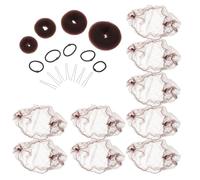 NULYLU Kit pour Chignon Bun Donut Outils Professionnels pour Coiffure Chignon Français avec Filets Invisibles Extensibles Accessoires pour Femmes Maintien Longue Durée et Transformation