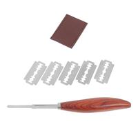 NULYLU Lame pour Inciser la Pâte Manche en Bois Lame en Acier Inoxydable 304 Outil Facile à Utiliser Ranger pour Boulangerie 1 Set de Rechange