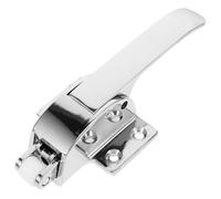 NULYLU Loquet de Porte du Réfrigérateur en Alliage D'aluminium Argenté Design Épaissi et Installation 5,3x2,3 Cm pour Congélateur