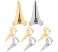 NULYLU Lot de 10 Anneaux de Séparation de Cheveux Métalliques Dorés et Argentés Outils de Tressage et Segmentation pour Coiffure Accessoires pour Mèches Tresses et Extensions Usage