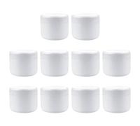 NULYLU Lot de 10 Boîtes Cosmétiques en Pp Blanc 5ml Légères et Étanches pour Crème Visage et Produits Capillaires pour Voyage et Camping