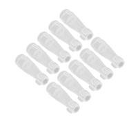 NULYLU Lot De 10 Protecteurs De Pinceaux De Maquillage Transparents, Taille 5, Capuchons Ronds Anti-poussière Pour Pinceaux Cosmétiques, Protection Des Poils, Usage Domestique Et Voyage