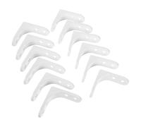 NULYLU Lot de 12 Sets de Équerres D’angle Robustes en Acier Inoxydable 5 Cm avec Vis, Supports D’étagère Murale Triangulaires pour Armoires, Fixation Murale Résistante à L’humidité,