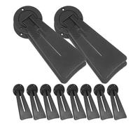 NULYLU Lot de 12 Supports Arrière pour Cadre Photo en Plastique Noir Installation Facile et Maintien Stable pour Cadres et Tirages Cristal à Domicile Galerie