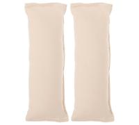 NULYLU Lot de 2 Coudières Ergonomiques en Coton 100% Naturel 13x5 Cm Blanc Crème, Repose-poignet et Coude Antidérapant pour Bureau et Clavier D’ordinateur, Soulage Fatigue et Protège