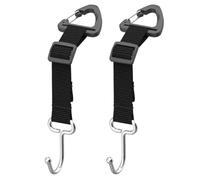 NULYLU Lot de 2 Crochets Métalliques Dissimulés pour Appui-tête de Siège Automobile, Détachables, Robustes en Nylon et Acier Inoxydable, Crochets Pratiques pour Portefeuille et Paquet