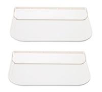 NULYLU Lot de 2 Étagères Murales Pliables en Plastique Blanc, Petite Taille, Auto-adhésives sans Perçage, Rangement Pliable pour Salle de Bain, la Cuisine et Chambre, Support Robuste
